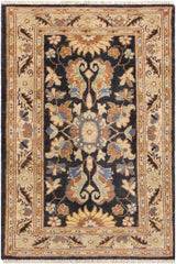 handmade Traditional Kafkaz Grey Ivory Hand Knotted RECTANGLE 100% WOOL area rug 2 x 3