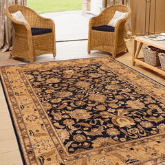handmade Traditional Kafkaz Blue Tan Hand Knotted RECTANGLE 100% WOOL area rug 10 x 13