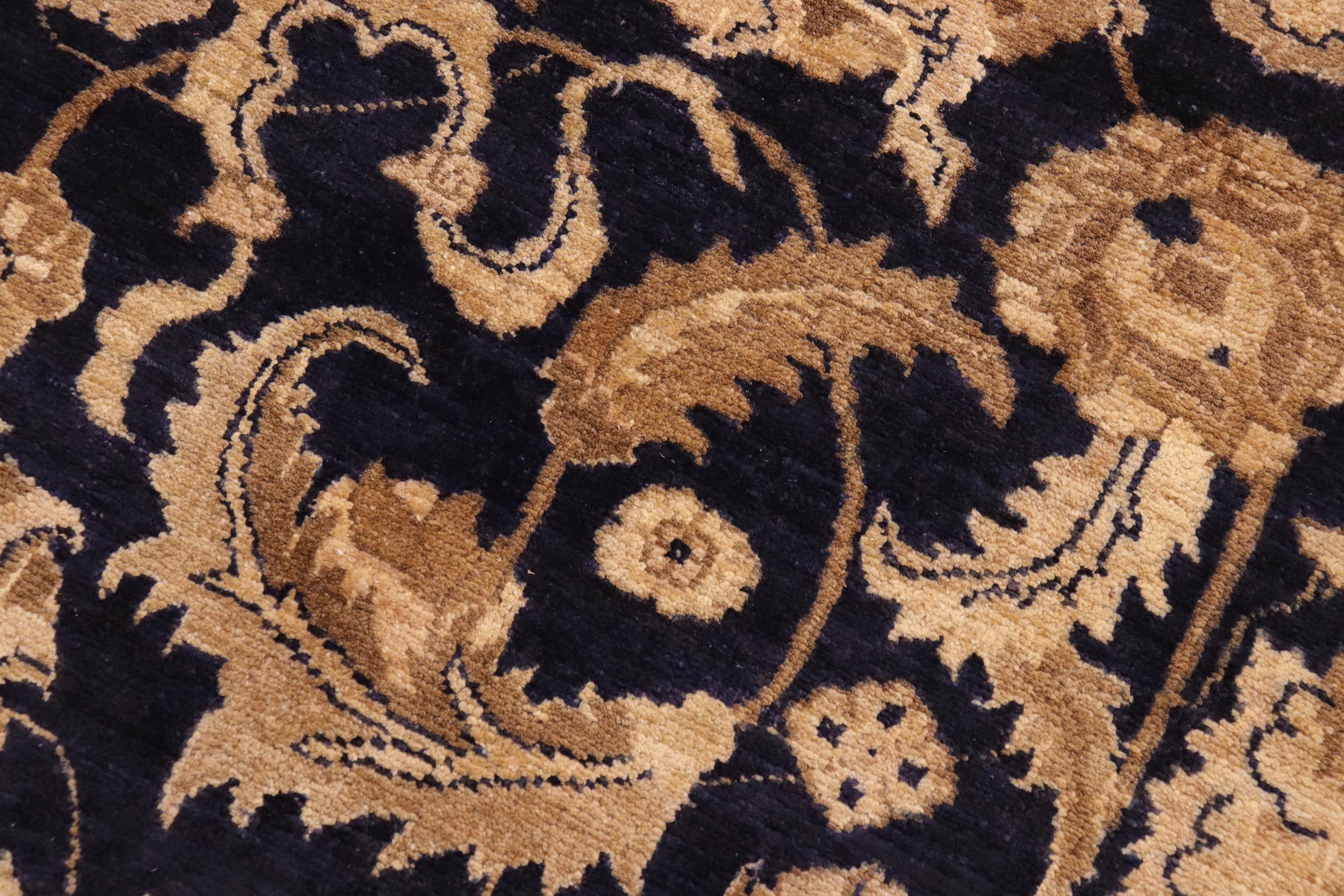 handmade Traditional Kafkaz Blue Tan Hand Knotted RECTANGLE 100% WOOL area rug 10x13