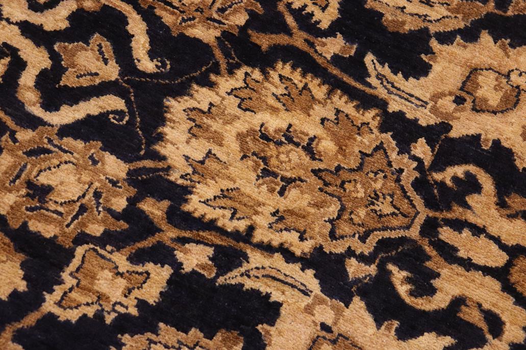 handmade Traditional Kafkaz Blue Tan Hand Knotted RECTANGLE 100% WOOL area rug 10 x 13