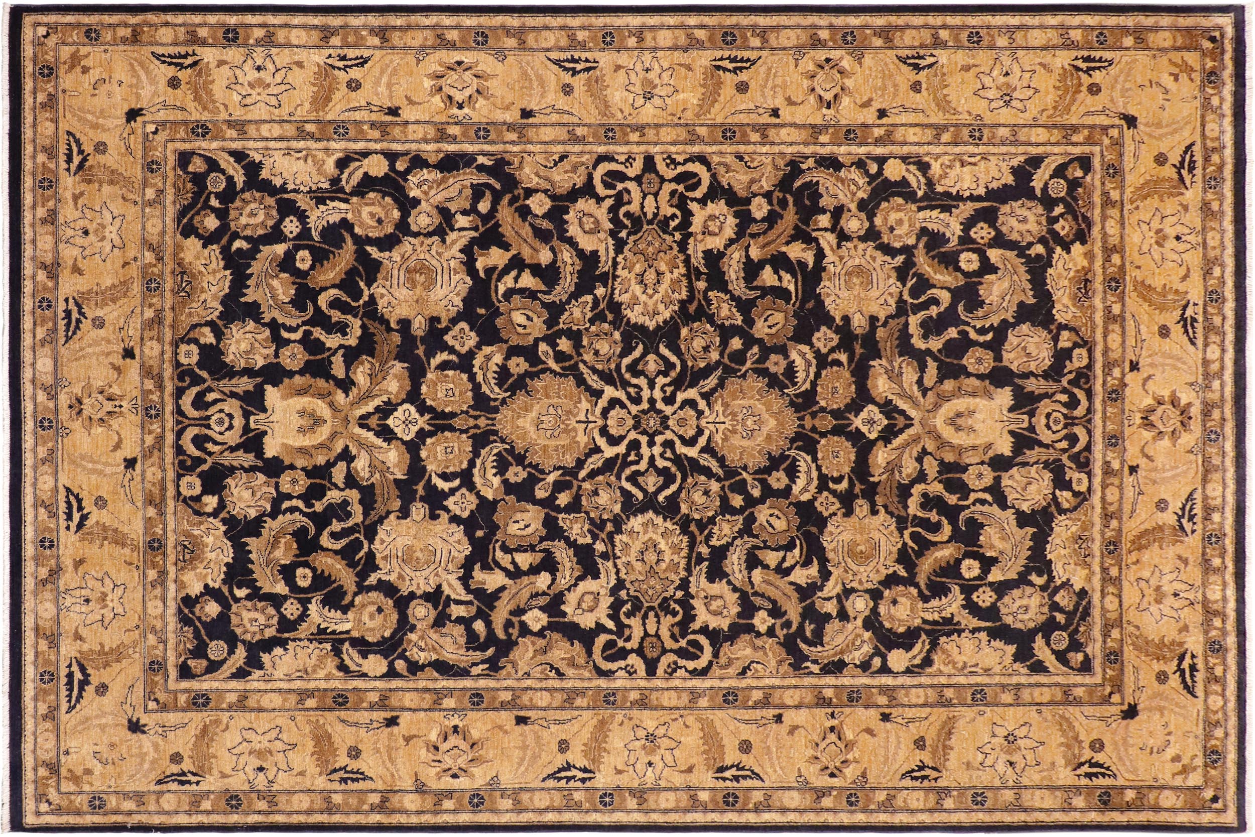 handmade Traditional Kafkaz Blue Tan Hand Knotted RECTANGLE 100% WOOL area rug 10x13