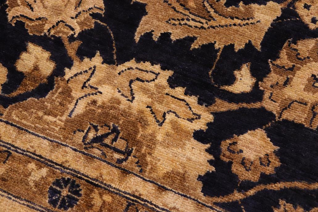 handmade Traditional Kafkaz Blue Tan Hand Knotted RECTANGLE 100% WOOL area rug 10 x 13