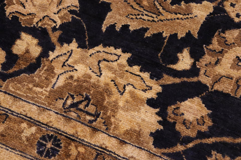 handmade Traditional Kafkaz Blue Tan Hand Knotted RECTANGLE 100% WOOL area rug 10x13