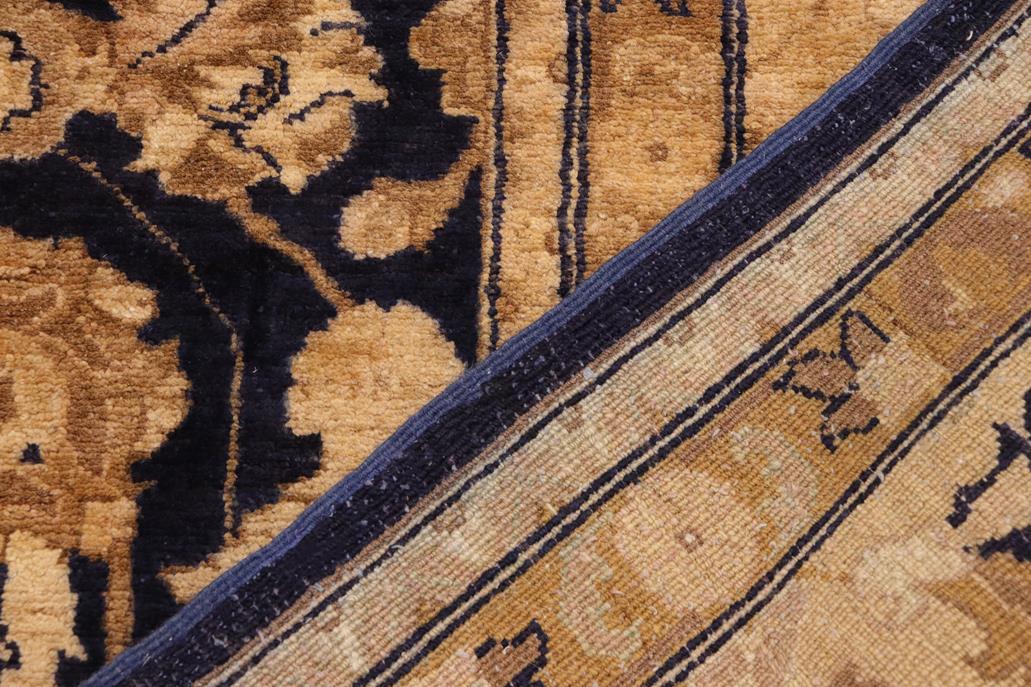 handmade Traditional Kafkaz Blue Tan Hand Knotted RECTANGLE 100% WOOL area rug 10 x 13