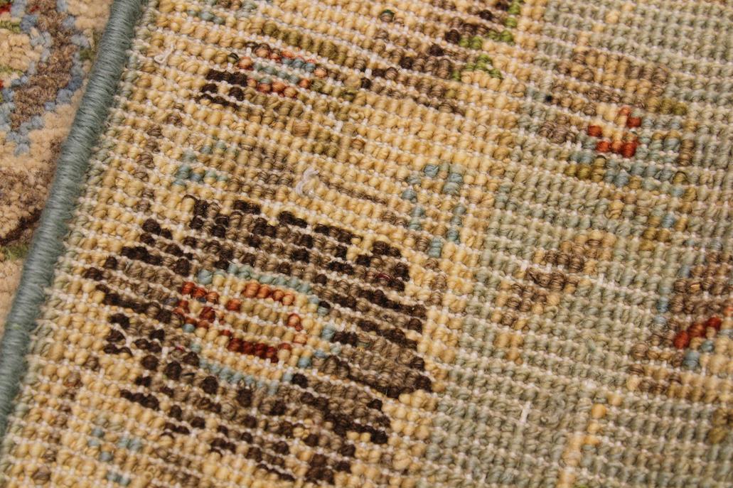 handmade Traditional Kafkaz Lt. Blue Ivory Hand Knotted RECTANGLE 100% WOOL area rug 2 x 3