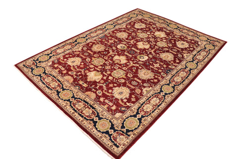 handmade Traditional Kafkaz Red Blue Hand Knotted RECTANGLE 100% WOOL area rug 10x14