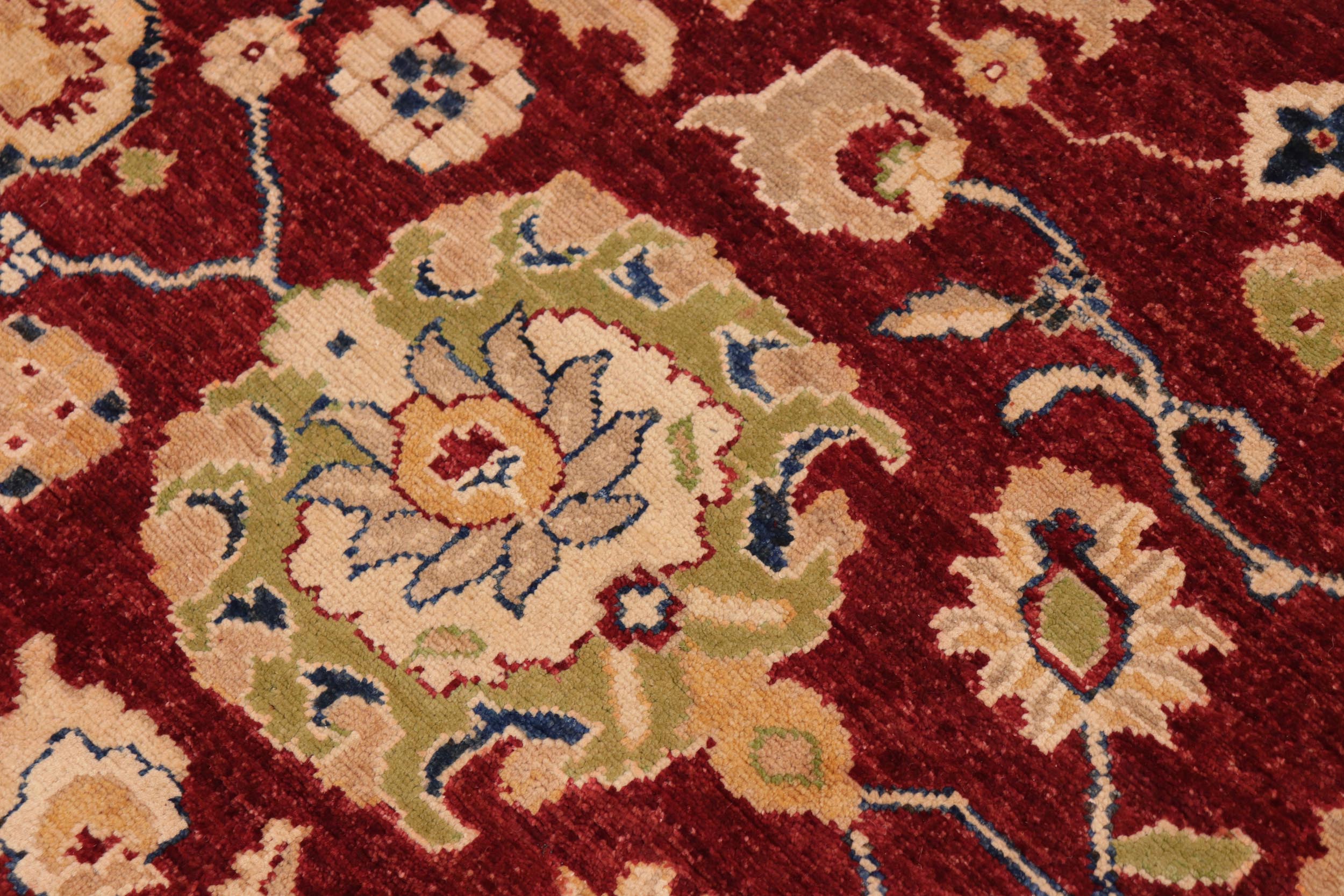 handmade Traditional Kafkaz Red Blue Hand Knotted RECTANGLE 100% WOOL area rug 10x14