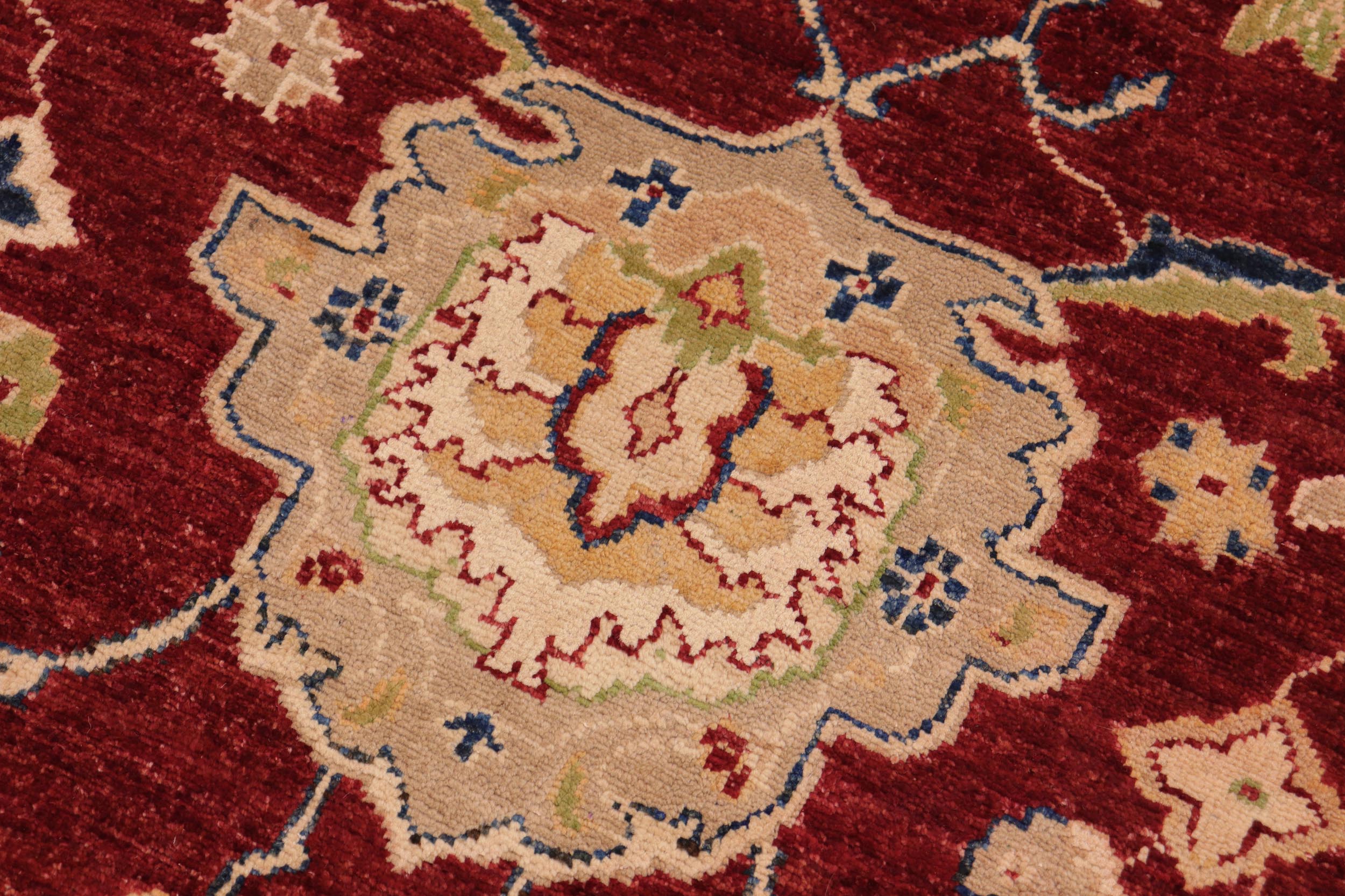 handmade Traditional Kafkaz Red Blue Hand Knotted RECTANGLE 100% WOOL area rug 10x14