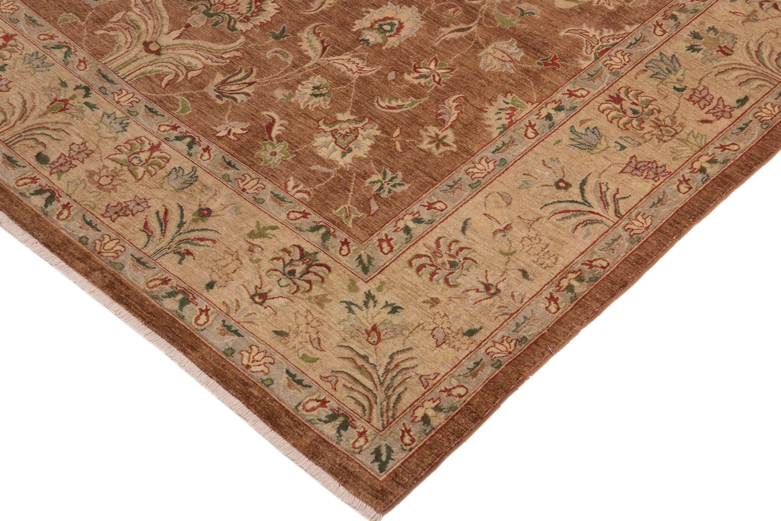 handmade Traditional Kafkaz Brown Tan Hand Knotted RECTANGLE 100% WOOL area rug 10x13