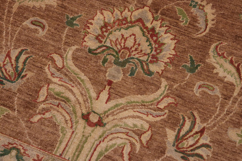 handmade Traditional Kafkaz Brown Tan Hand Knotted RECTANGLE 100% WOOL area rug 10x13