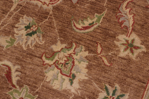 handmade Traditional Kafkaz Brown Tan Hand Knotted RECTANGLE 100% WOOL area rug 10x13