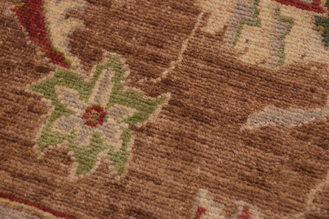 handmade Traditional Kafkaz Brown Tan Hand Knotted RECTANGLE 100% WOOL area rug 10x13