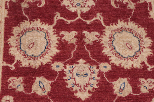 handmade Traditional Kafkaz Red Ivory Hand Knotted RECTANGLE 100% WOOL area rug 3x5