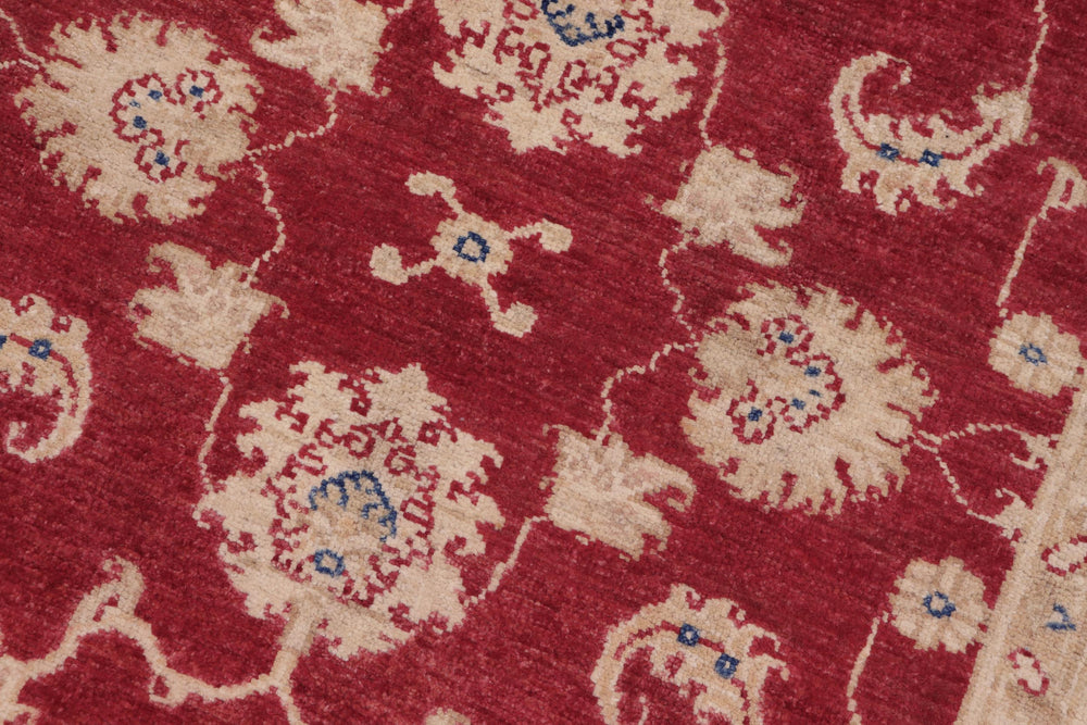 handmade Traditional Kafkaz Red Ivory Hand Knotted RECTANGLE 100% WOOL area rug 3x5
