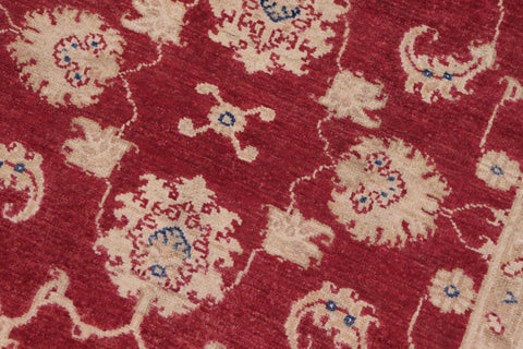 handmade Traditional Kafkaz Red Ivory Hand Knotted RECTANGLE 100% WOOL area rug 3x5