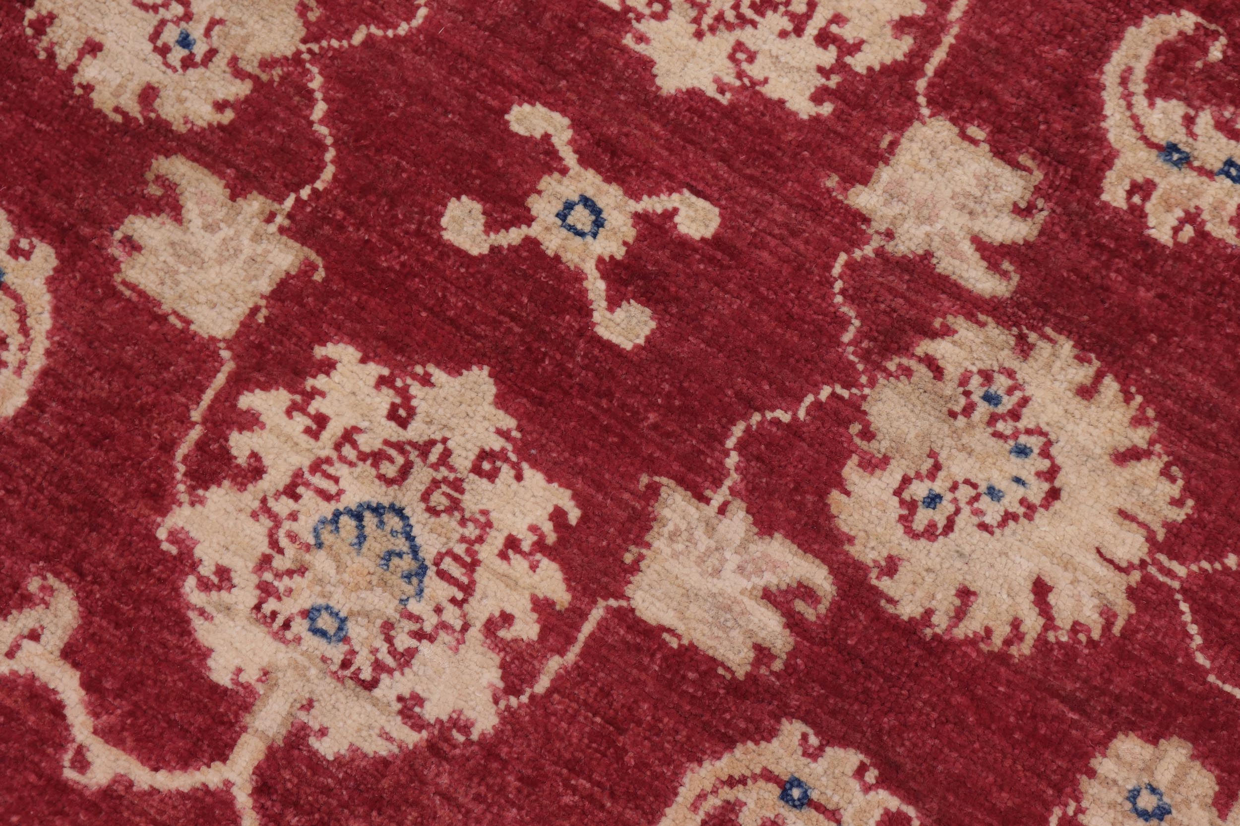 handmade Traditional Kafkaz Red Ivory Hand Knotted RECTANGLE 100% WOOL area rug 3x5