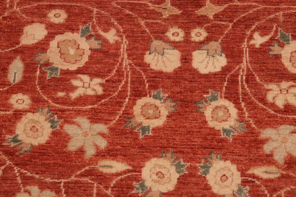 handmade Modern Kafkaz Red Tan Hand Knotted RECTANGLE 100% WOOL area rug 10 x 13