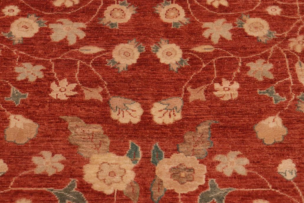 handmade Modern Kafkaz Red Tan Hand Knotted RECTANGLE 100% WOOL area rug 10 x 13