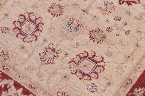 handmade Traditional Kafkaz Ivory Red Hand Knotted RECTANGLE 100% WOOL area rug 3x5