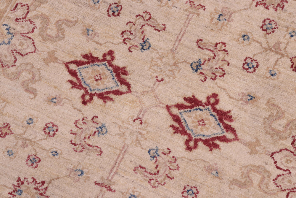 handmade Traditional Kafkaz Ivory Red Hand Knotted RECTANGLE 100% WOOL area rug 3x5