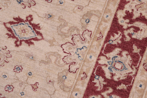 handmade Traditional Kafkaz Ivory Red Hand Knotted RECTANGLE 100% WOOL area rug 3x5