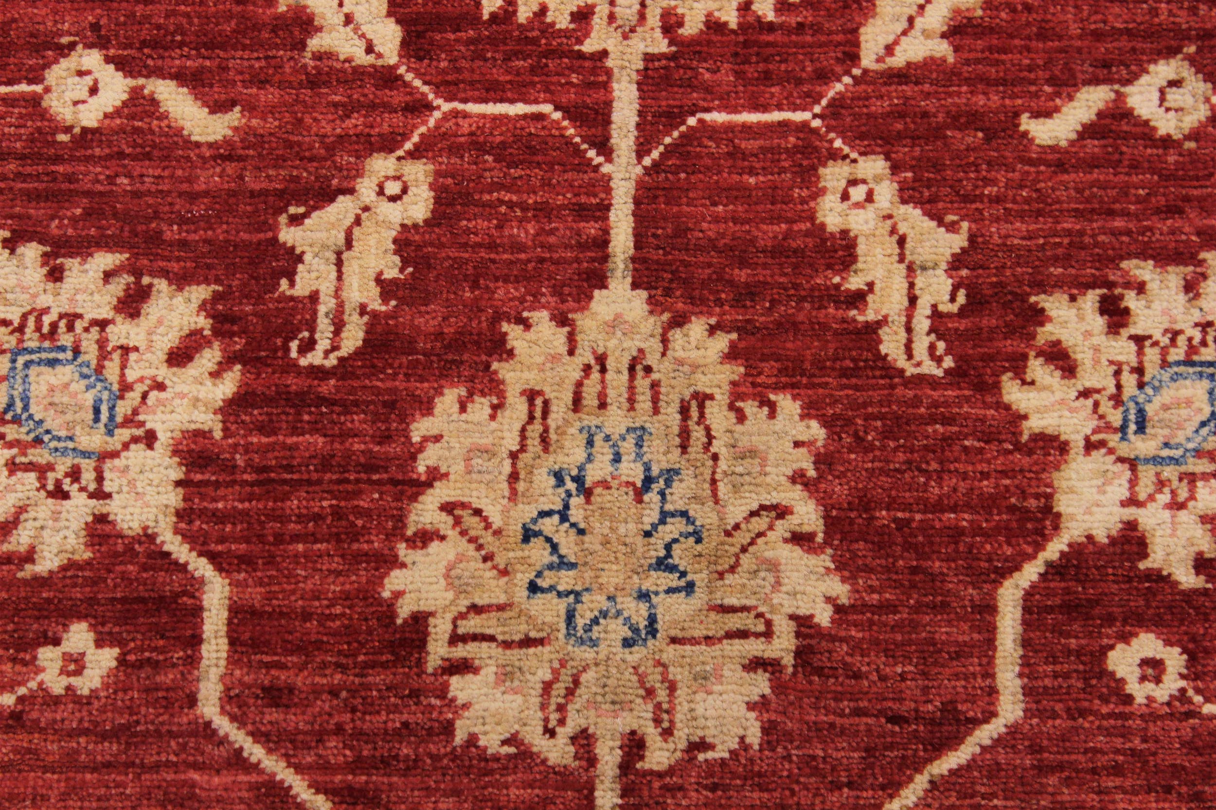 handmade Traditional Kafkaz Red Ivory Hand Knotted RECTANGLE 100% WOOL area rug 3x5