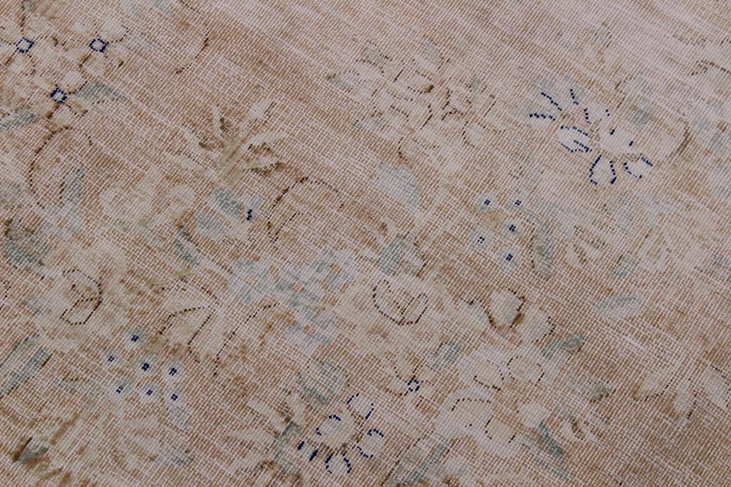 handmade Vintage Vintage Brown Blue Hand Knotted RECTANGLE 100% WOOL area rug 10x13