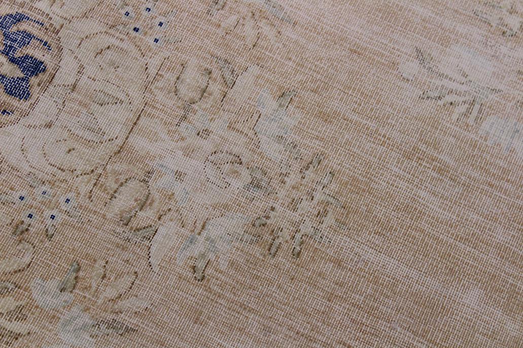 handmade Vintage Vintage Brown Blue Hand Knotted RECTANGLE 100% WOOL area rug 10x13