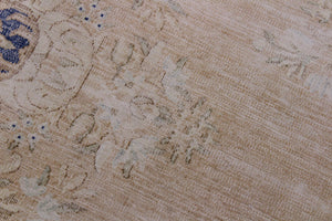 handmade Vintage Vintage Brown Blue Hand Knotted RECTANGLE 100% WOOL area rug 10' x 13'