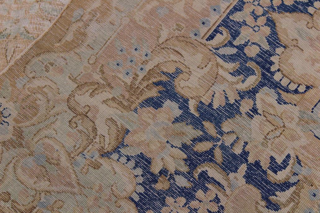 handmade Vintage Vintage Brown Blue Hand Knotted RECTANGLE 100% WOOL area rug 10x13