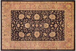 10x13 hand knotted Ziegler wool rug in blue and red - Classic Ziegler Hope