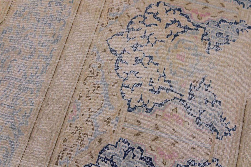 handmade Vintage Vintage Brown Blue Hand Knotted RECTANGLE 100% WOOL area rug 10x13