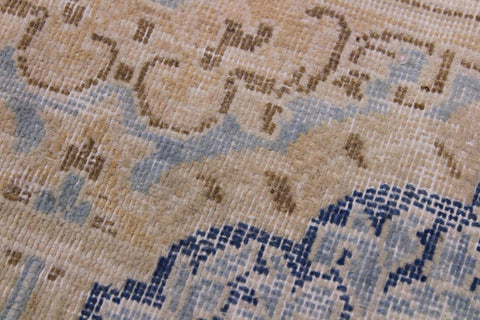 handmade Vintage Vintage Brown Blue Hand Knotted RECTANGLE 100% WOOL area rug 10' x 13'