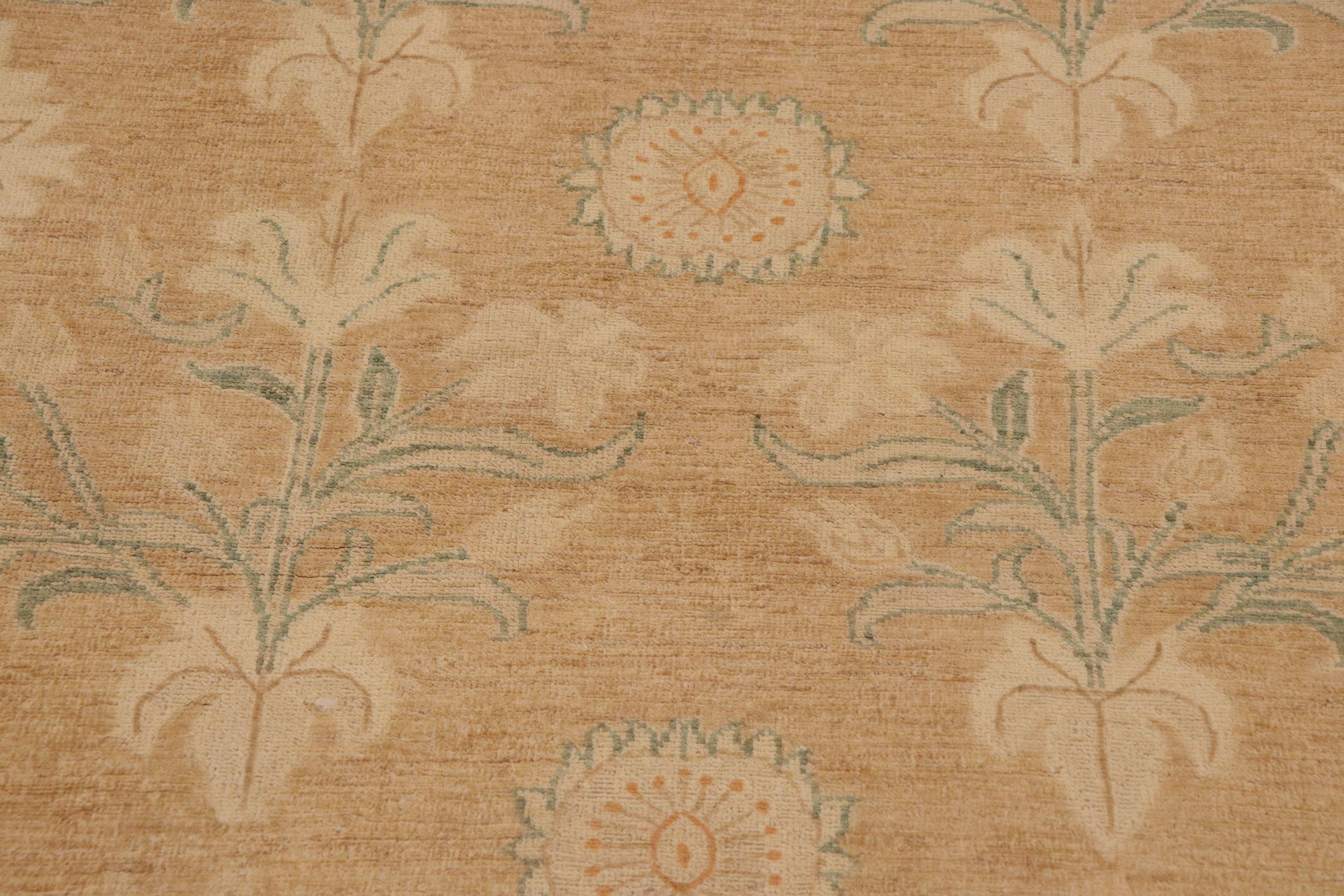 handmade Modern Kafkaz Brown Green Hand Knotted RECTANGLE 100% WOOL area rug 10' x 14'
