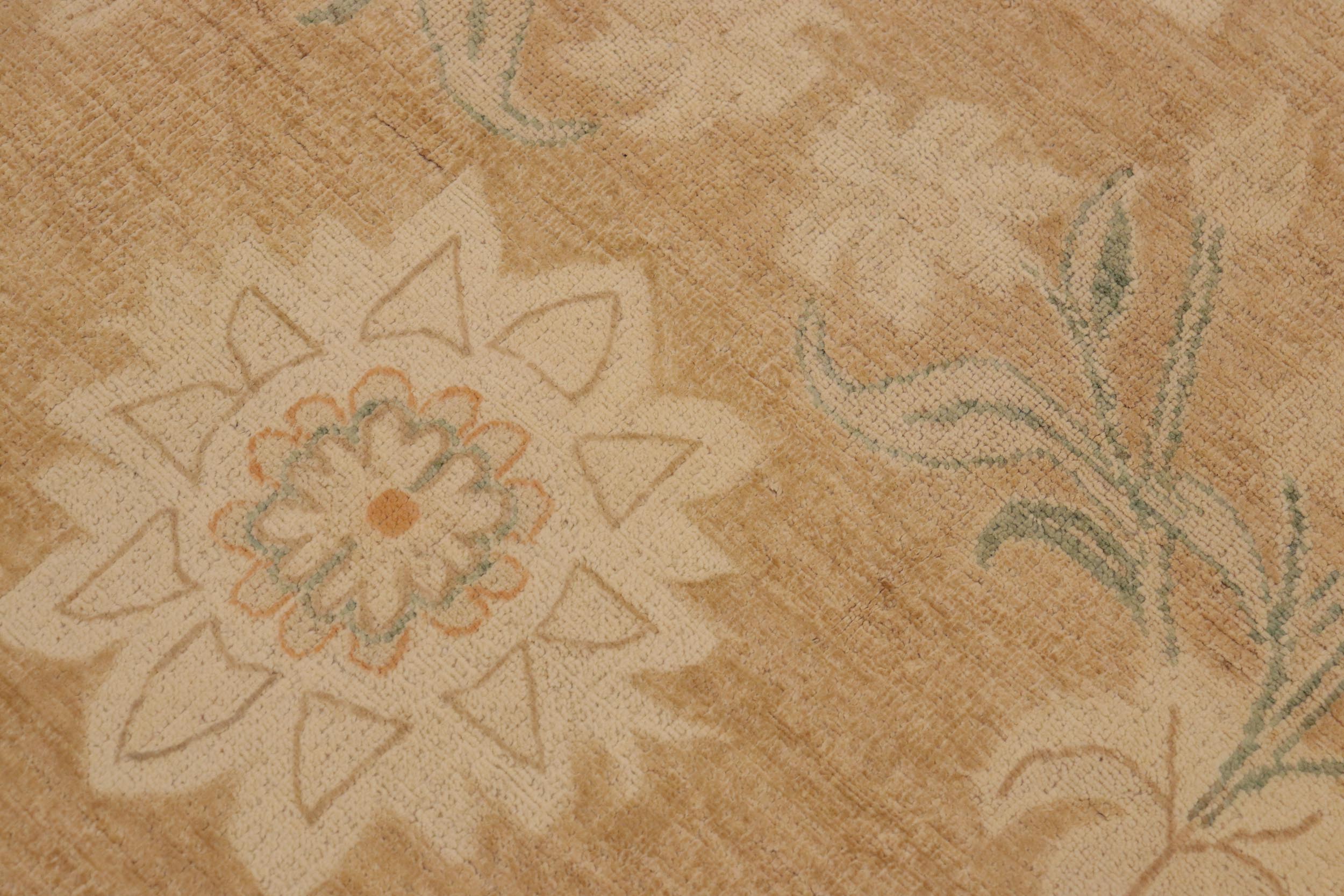 handmade Modern Kafkaz Brown Green Hand Knotted RECTANGLE 100% WOOL area rug 10' x 14'