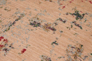 handmade Modern Kafkaz Beige Green Hand Knotted RECTANGLE 100% WOOL area rug 8' x 10'