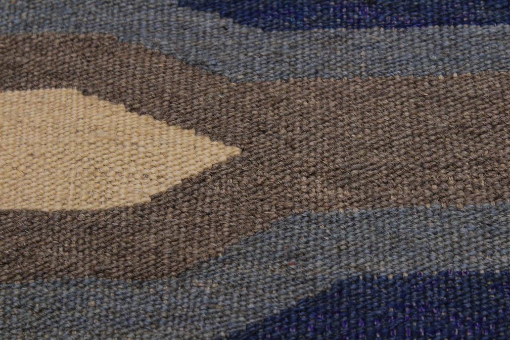 Flat Weave Kilim Antique Navaho Vintage handmade Modern Kilim Ivory Grey Hand-Woven Rectangle 100% Wool Area Rug 5x7 