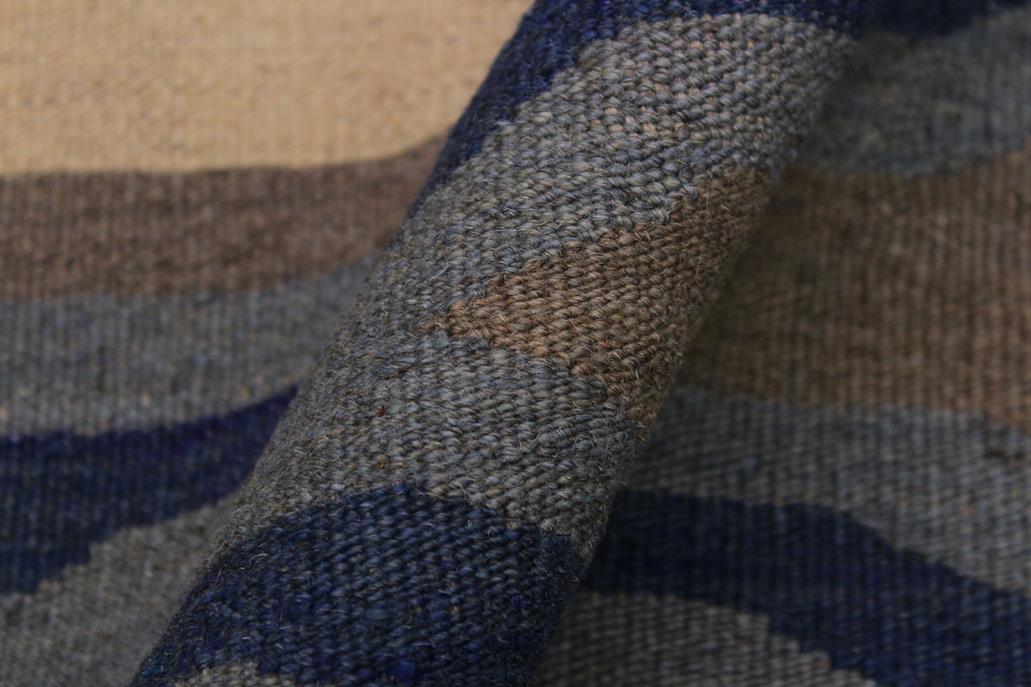 Flat Weave Kilim Antique Navaho Vintage handmade Modern Kilim Ivory Grey Hand-Woven Rectangle 100% Wool Area Rug 5x7 