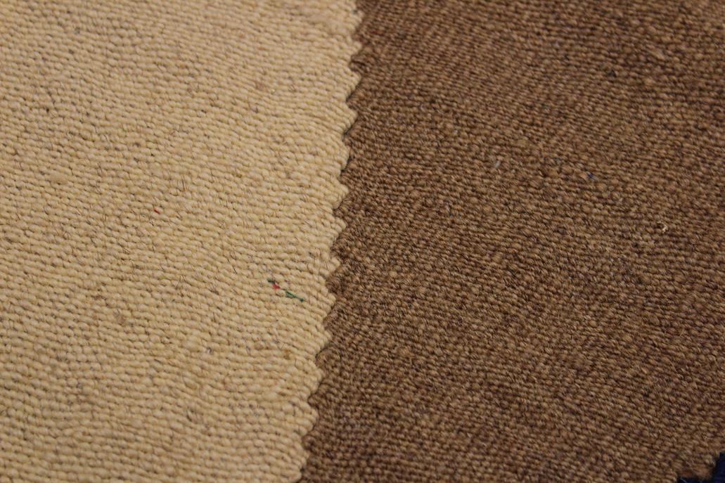 Flat Weave Kilim Antique Navaho Vintage handmade Modern Kilim Ivory Blue Hand-Woven Rectangle 100% Wool Area Rug 4x6 