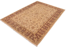 handmade Traditional Kafkaz Tan Brown Hand Knotted RECTANGLE 100% WOOL area rug 10 x 14