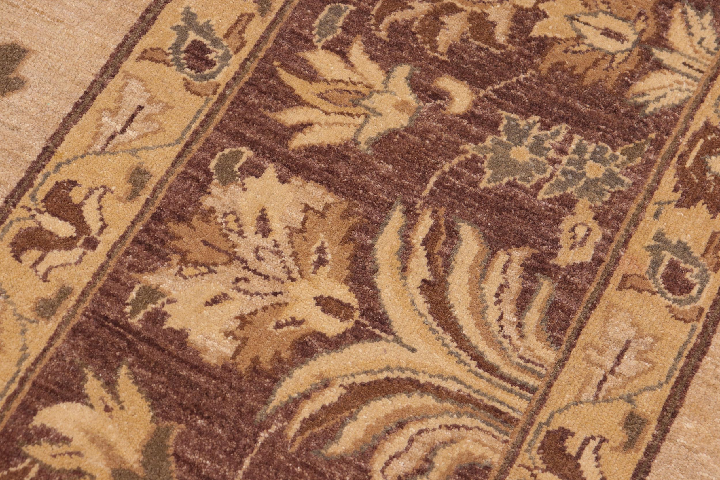 handmade Traditional Kafkaz Tan Brown Hand Knotted RECTANGLE 100% WOOL area rug 10x14