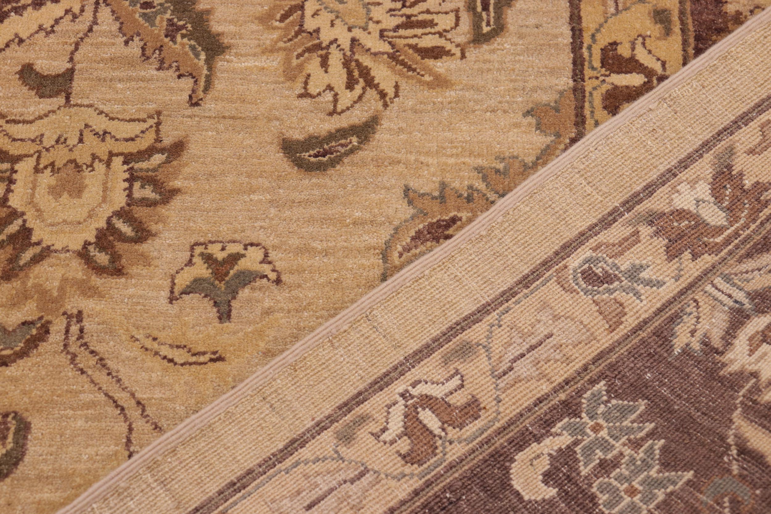 handmade Traditional Kafkaz Tan Brown Hand Knotted RECTANGLE 100% WOOL area rug 10x14