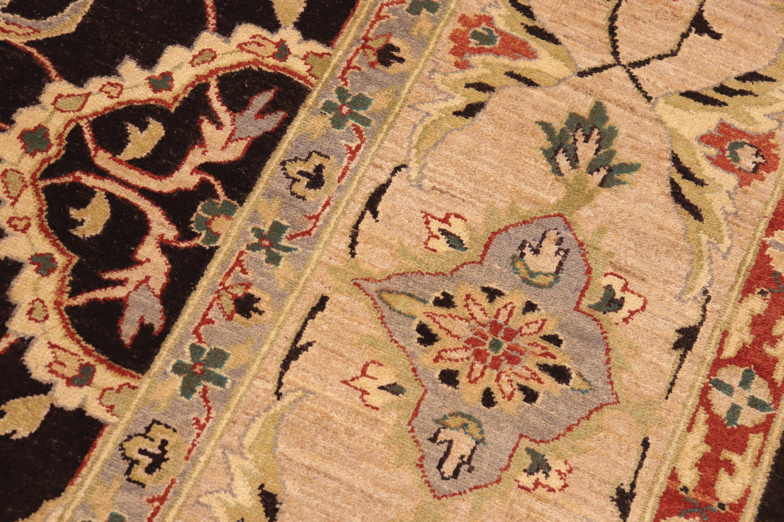 handmade Traditional Kafkaz Brown Tan Hand Knotted RECTANGLE 100% WOOL area rug 10x14