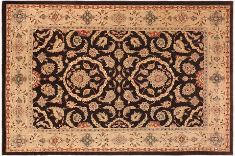 handmade Traditional Kafkaz Brown Tan Hand Knotted RECTANGLE 100% WOOL area rug 10x14