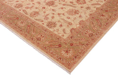 handmade Traditional Kafkaz Ivory Green Hand Knotted RECTANGLE 100% WOOL area rug 10 x 14