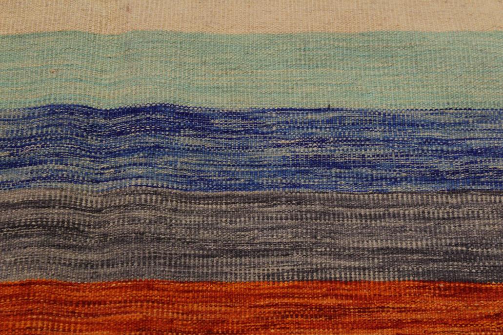 Flat Weave Kilim Antique Navaho Vintage handmade Modern Kilim Grey Purple Hand-Woven Rectangle 100% Wool Area Rug 7x10 