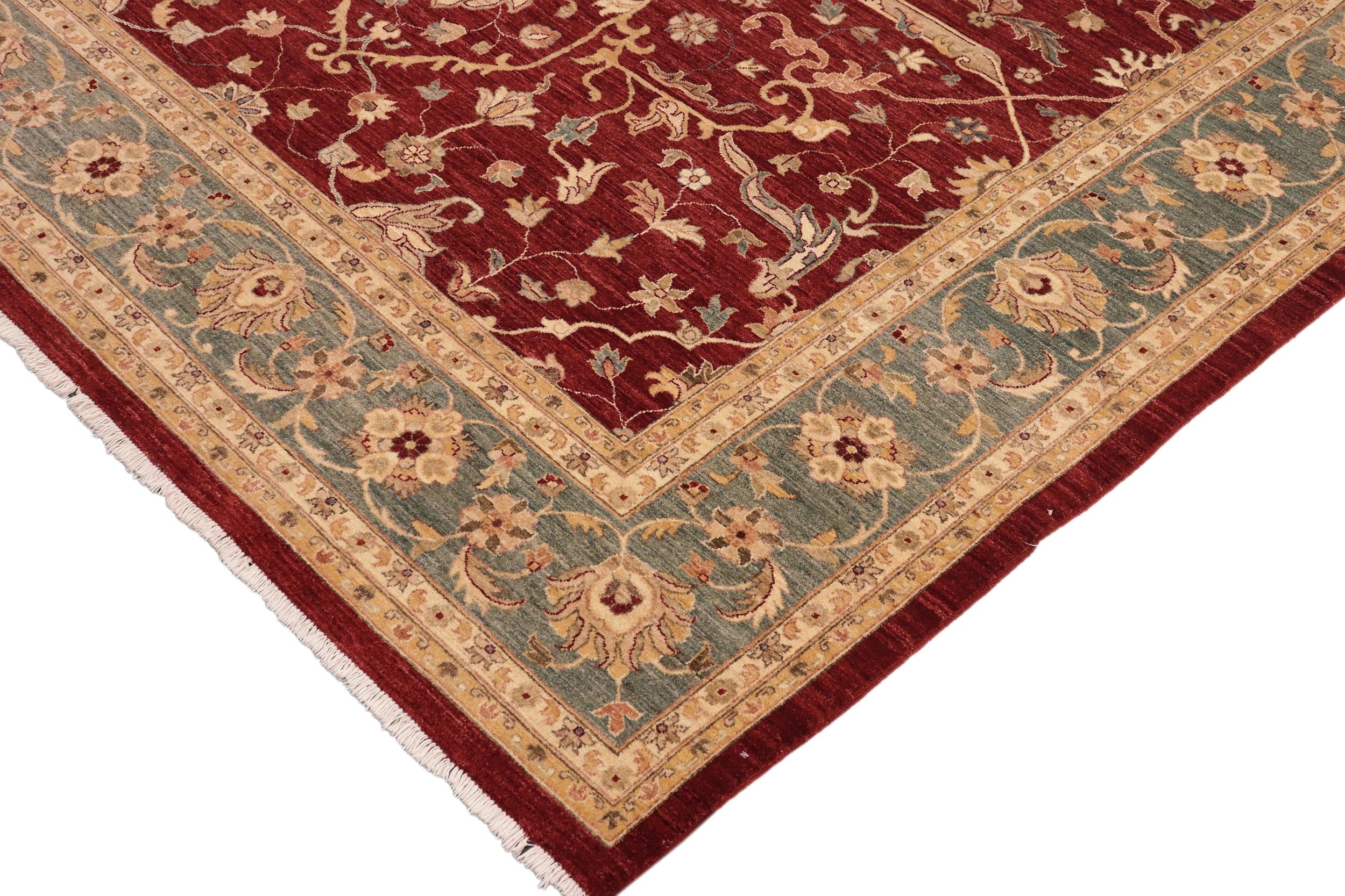 handmade Traditional Kafkaz Red Blue Hand Knotted RECTANGLE 100% WOOL area rug 10x14