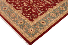 handmade Traditional Kafkaz Red Blue Hand Knotted RECTANGLE 100% WOOL area rug 10 x 14