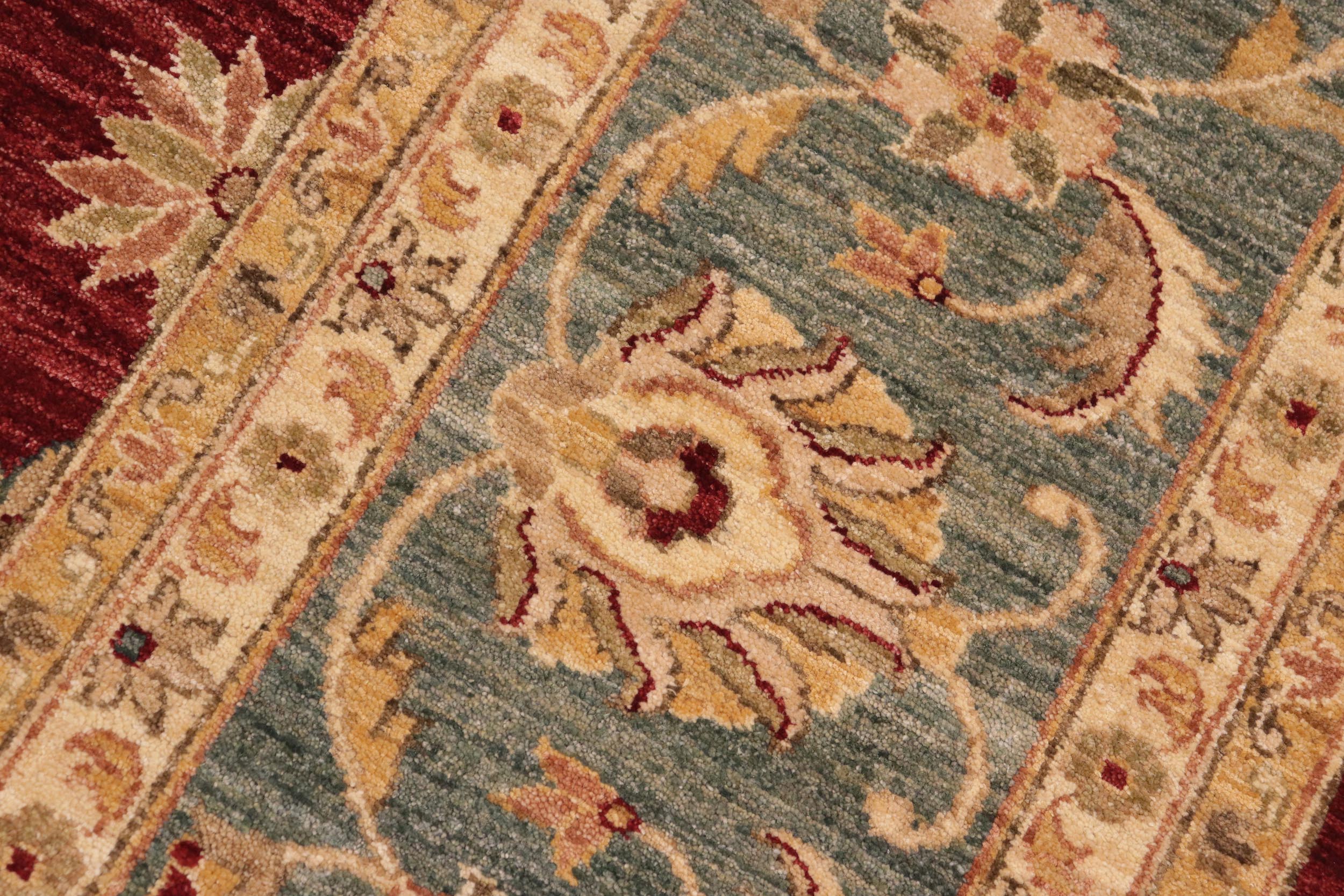 handmade Traditional Kafkaz Red Blue Hand Knotted RECTANGLE 100% WOOL area rug 10x14