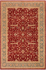 handmade Traditional Kafkaz Red Blue Hand Knotted RECTANGLE 100% WOOL area rug 10 x 14